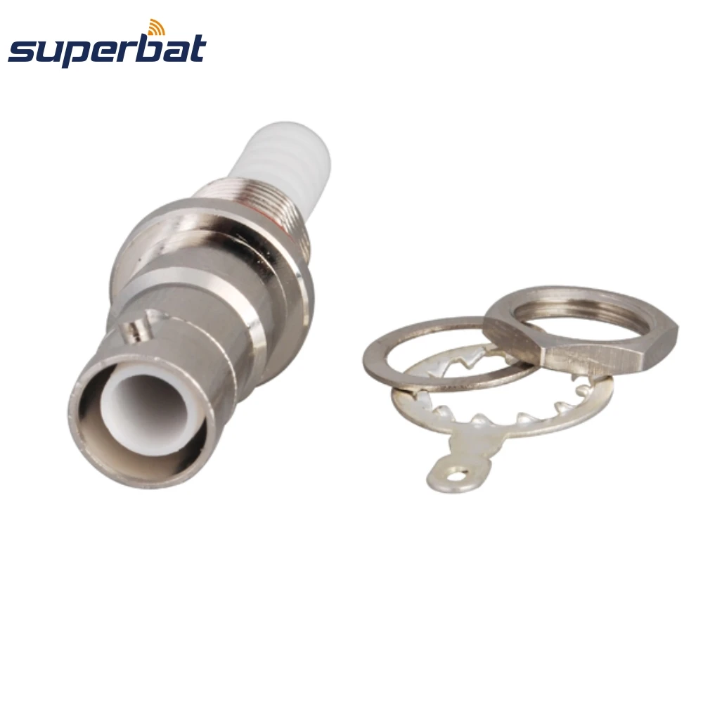 Superbat SHV Hohe Spannung BNC Solder Weibliche Schutzwand Gerade RF Koaxial Stecker