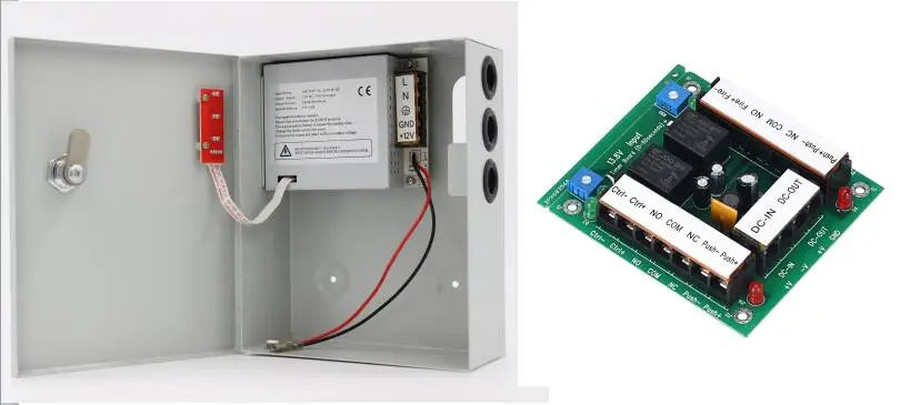 12V3A 2 way UPS power supply (0--60 sec. for 2 door lock delay)