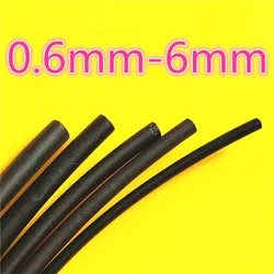 1/3/5meter 2:1 Black 0.6mm 0.8mm 1mm 1.5mm 2mm 2.5mm 3mm 3.5mm 4mm 4.5mm 5mm 6 Heat Shrink Heatshrink Tubing Tube Wire