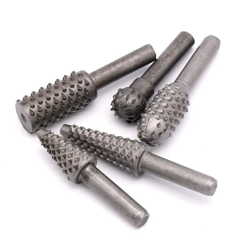 Stücke Stahl Rotary Rasp Datei Bohrer Bits 1/4 "Schaft Dreh Handwerk Dateien Raspel Grate Holz Bits Schleifen Power Holzbearbeitung hand Werkzeuge