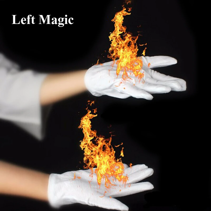 4 Pcs/Pair Magic Fire Gloves Magic Tricks Burning Gloves Fire Gloves Empty-Handed On Fire Gloves For Magicians Stage Magic