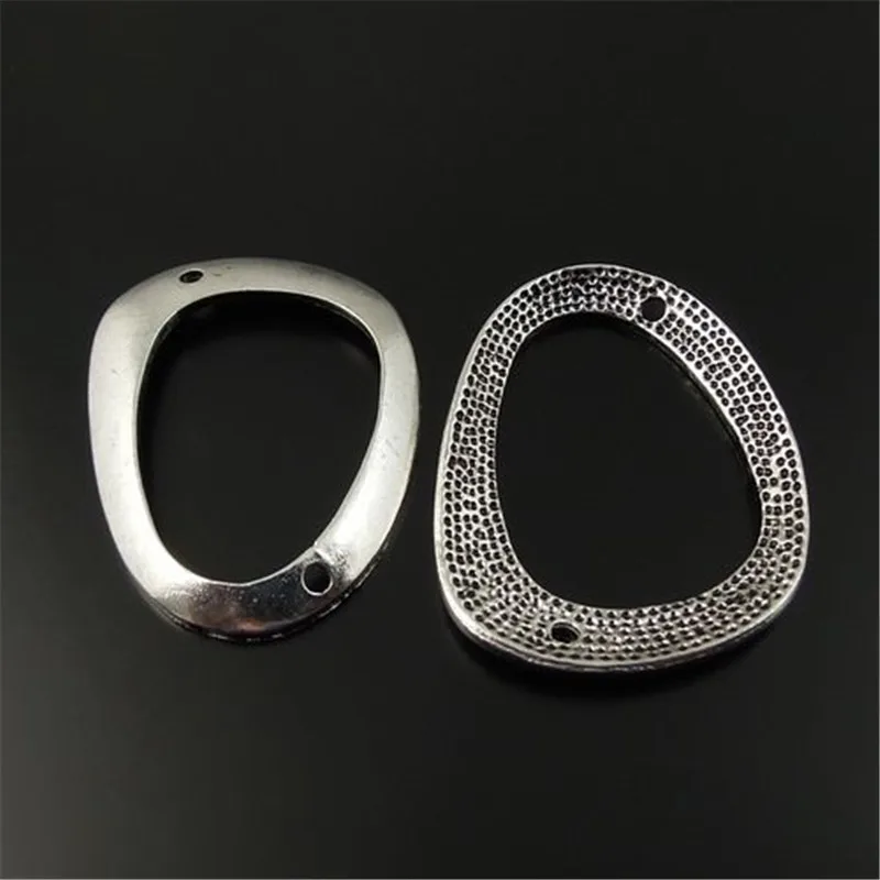 

16 ШТ. Античное Серебро Цвет Нерегулярные Кольцевые Подвески Подвеска Соединитель Модные Ювелирные Изделия Выводы 34*25*3 мм Верхний Аксессуар