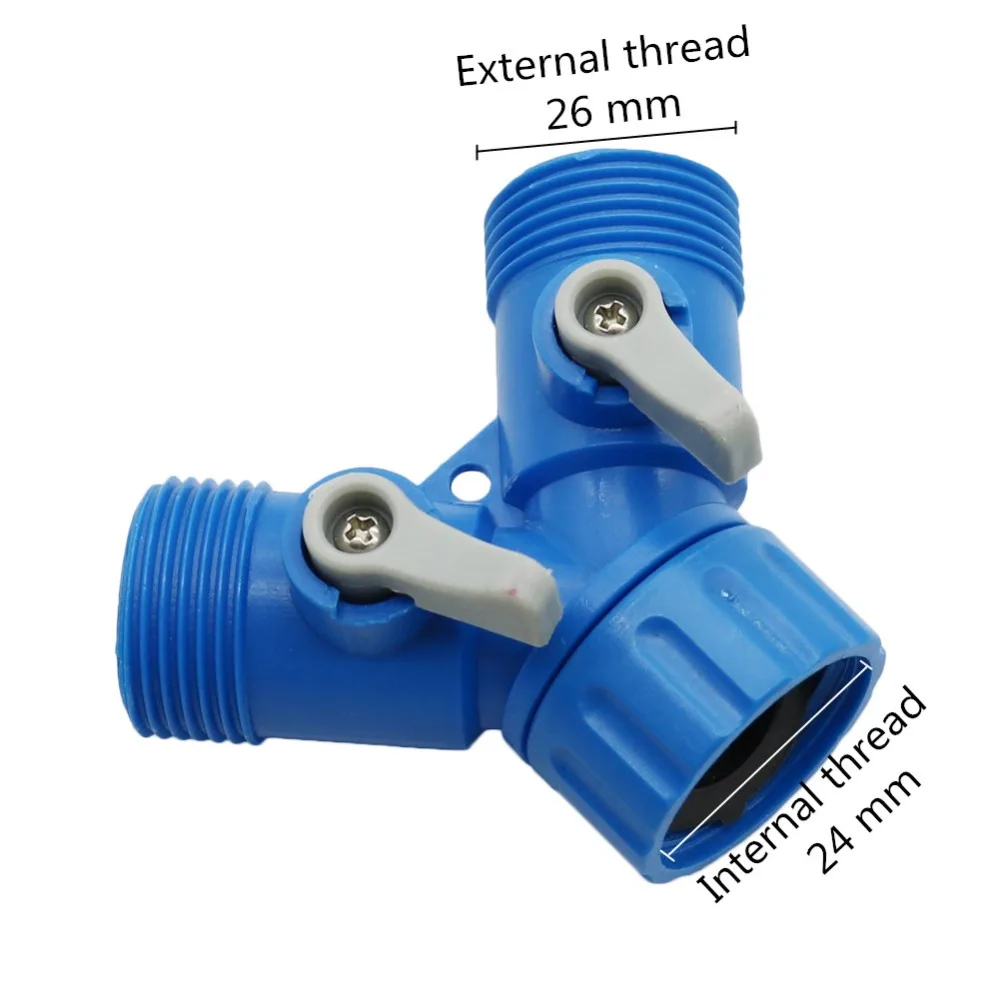 3/4 inch Y Valve Splitter Garden Irrigation Hose fitting 2-Way Valve Quick Connector Agriculture Watering Splitter 1 Pcs