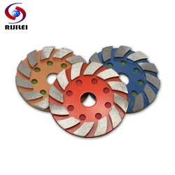 RIJILEI 3PCS  4Inch Metal Diamond Polishing Pad 100mm Wet or Dry Concrete Floor Polishing Pad Marble Granite Grinding Disc 4JKP