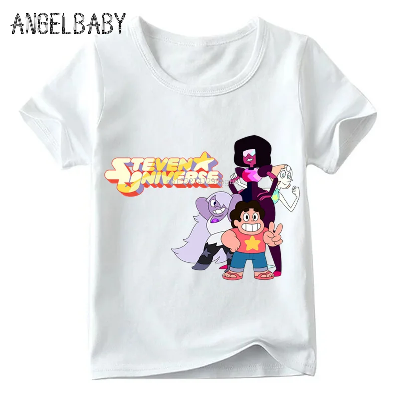 

Cartoon Print Steven Universe Funny Kids Clothes Children Summer Short Sleeve Tops Boys and Girls T-shirt,ooo5053