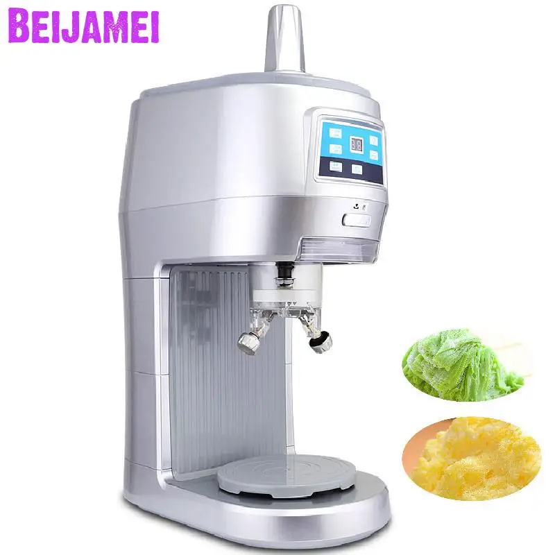 

BEIJAMEI 220V Commercial Electric Soft Ice Cream Machine Continuous Ice Crusher Ice Shaving Machine Milk Tea Shop