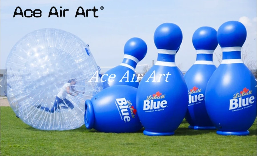 Viene con soplador de aire y logotipo publicitario bola de bolos inflable gigante hermética a la venta hecha en China