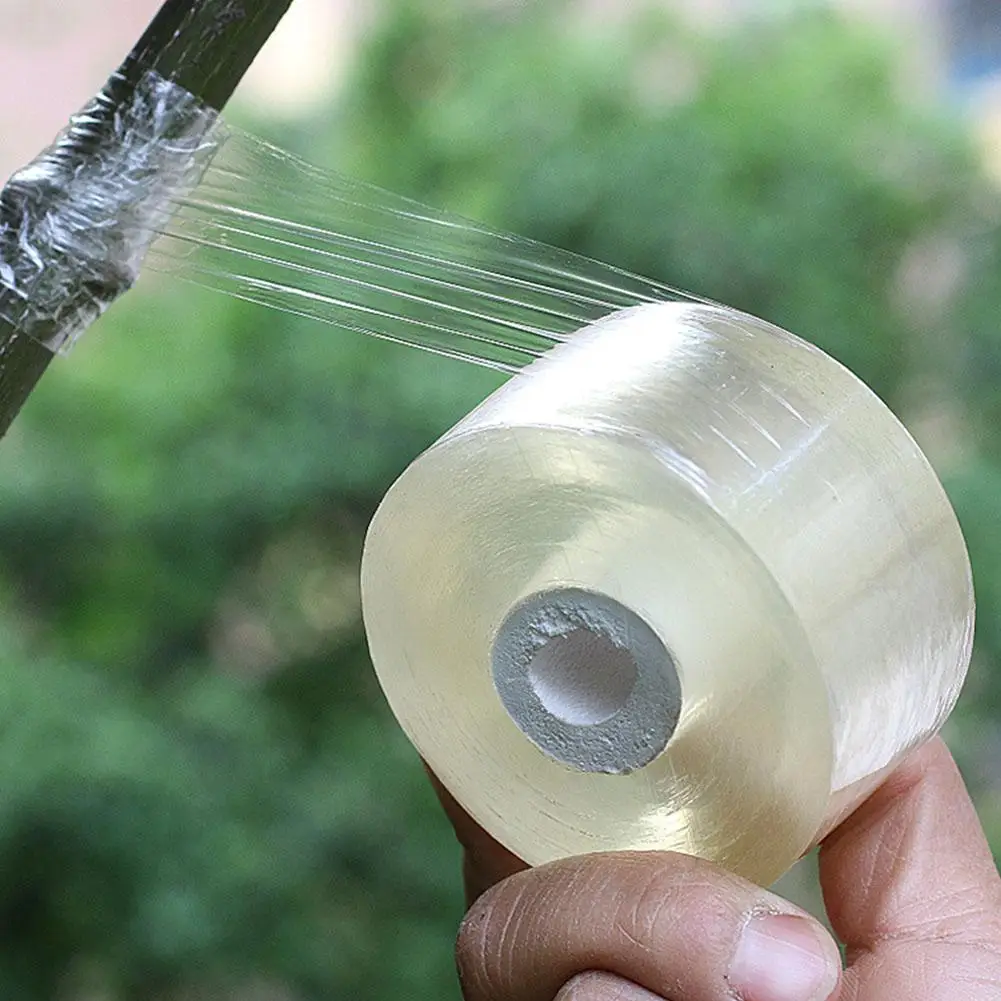 Cinta de PVC para Injerto de árboles frutales, Película autoadhesiva, estirable, para jardinería, 2CM