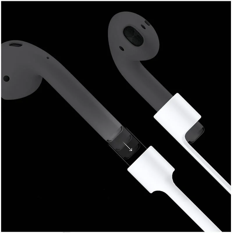 silicone airpod no loss straps for iphone7 7plus Wireless Earphone Bluetooth earphones soft Anti-lost rope connect cable