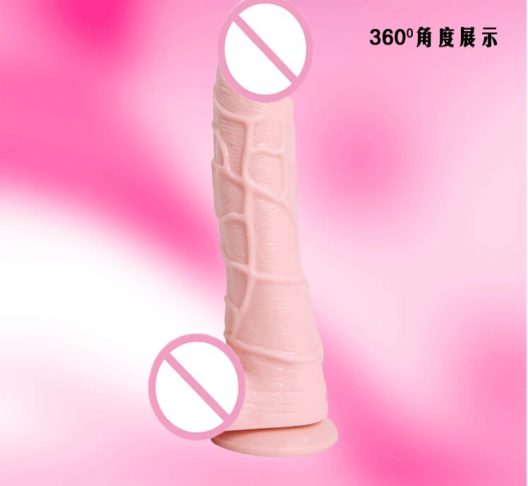 

20cm Big Size Realistic Dildo Waterproof Flexible penis with textured shaft and strong suction cup Sex toy for women