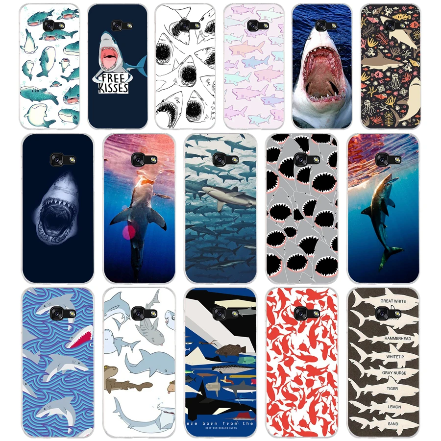 163 ocean Whale Sharks fish Soft Silicone Tpu Cover phone Case for Samsung a3 2016 a5 2017 a6 plus a7 a8 a9 star lite s 6 7 8 9