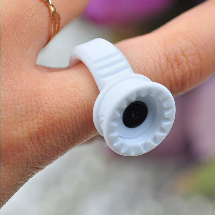 Retail 10pcs/lot New Smart Ring Individual Eyelash Extension Disposable Glue Ring Adhesive Holder