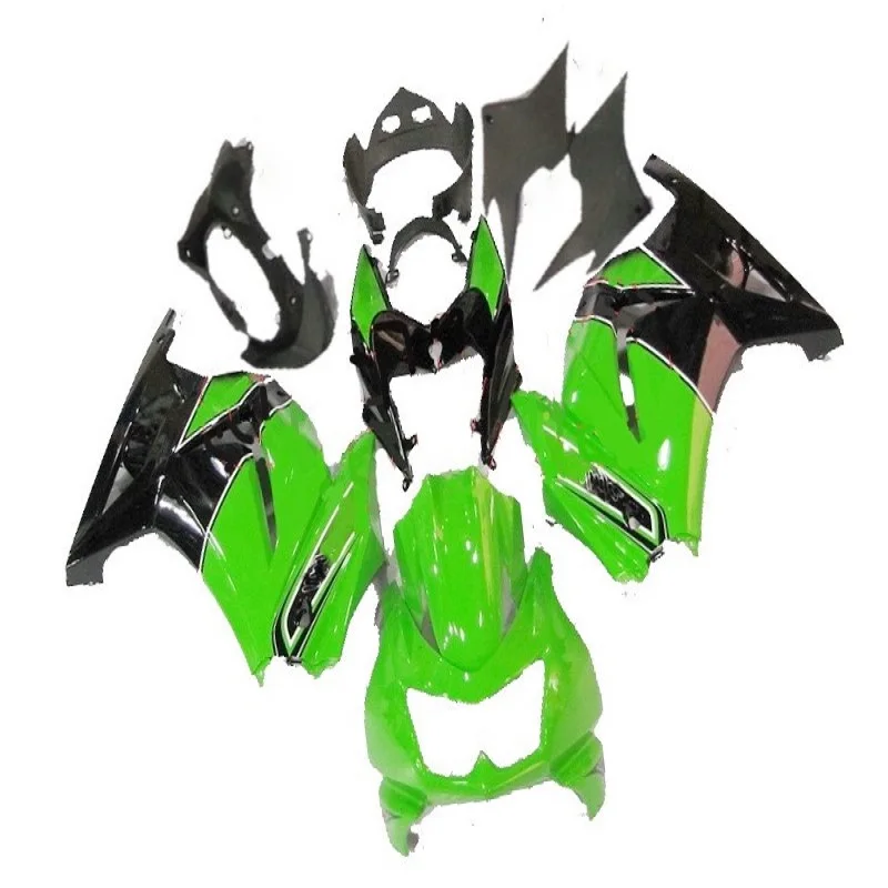 

Injection Fairing kits for Kawasaki fairings Ninja 250r 2008 2009 2010 2014 EX250 08 09 10 14 ZX250 Green BlaCK road racing