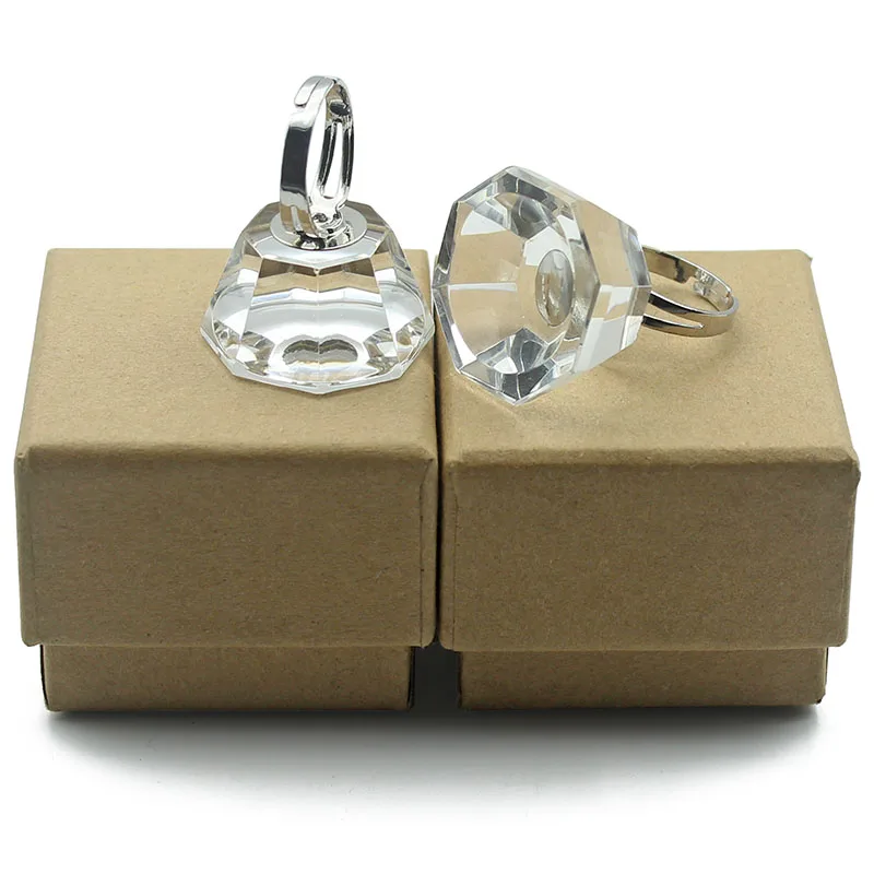 Kimcci Crystal Eyelash Extension Glue Holder Grafting Eyelashes Adhesive Glue Holder Finger Ring Tattoo Pigment Holder Palette