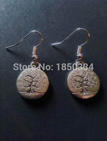 Fashion Vintage Alloy  Tree of Life Charms Dangle Earrings For Women Gift   DIY Jewelry 50 Pairs Wholesale  Z181