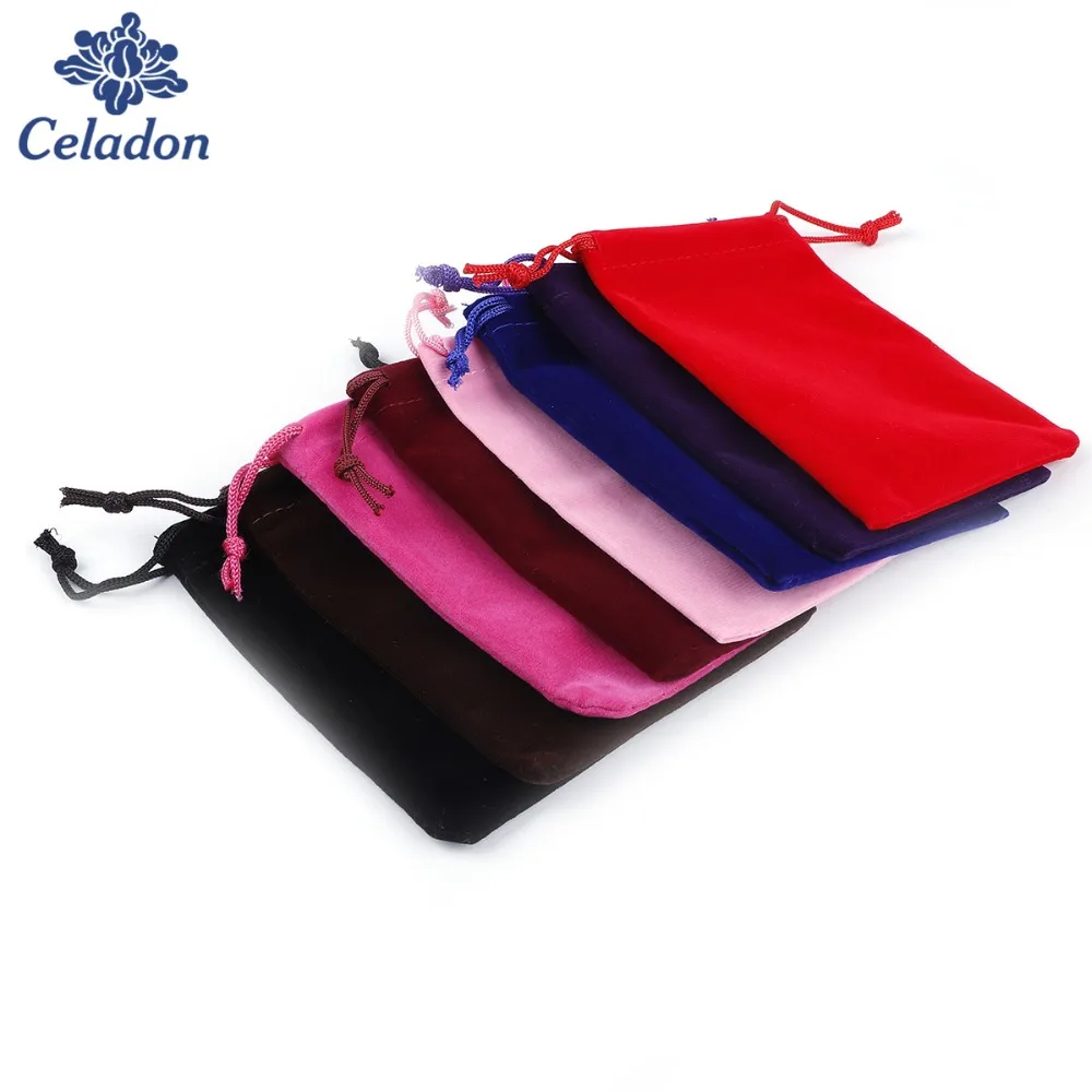 10 pcs/lot High Quality Multi Color Velvet Pouches Jewelry Packaging Display Drawstring Packing Gift Bags  Pouches