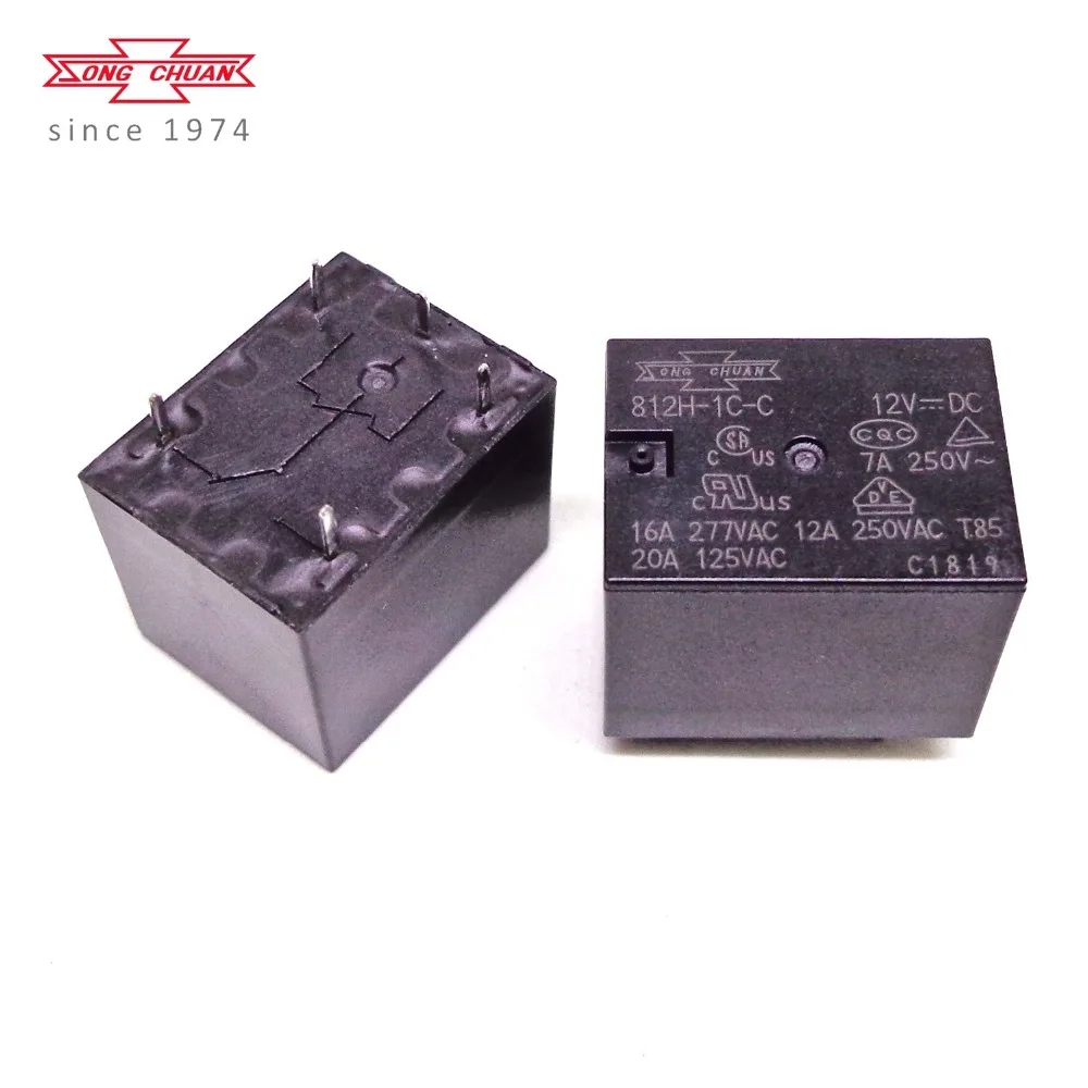 SONGCHUAN 100%-NEW 10PCS 812H-1C-C 12VDC 812HM-1C-C 24VDC 812H-1A-C 5VDC 12VDC 24VDC T73 5V 12V 24V Relay Original