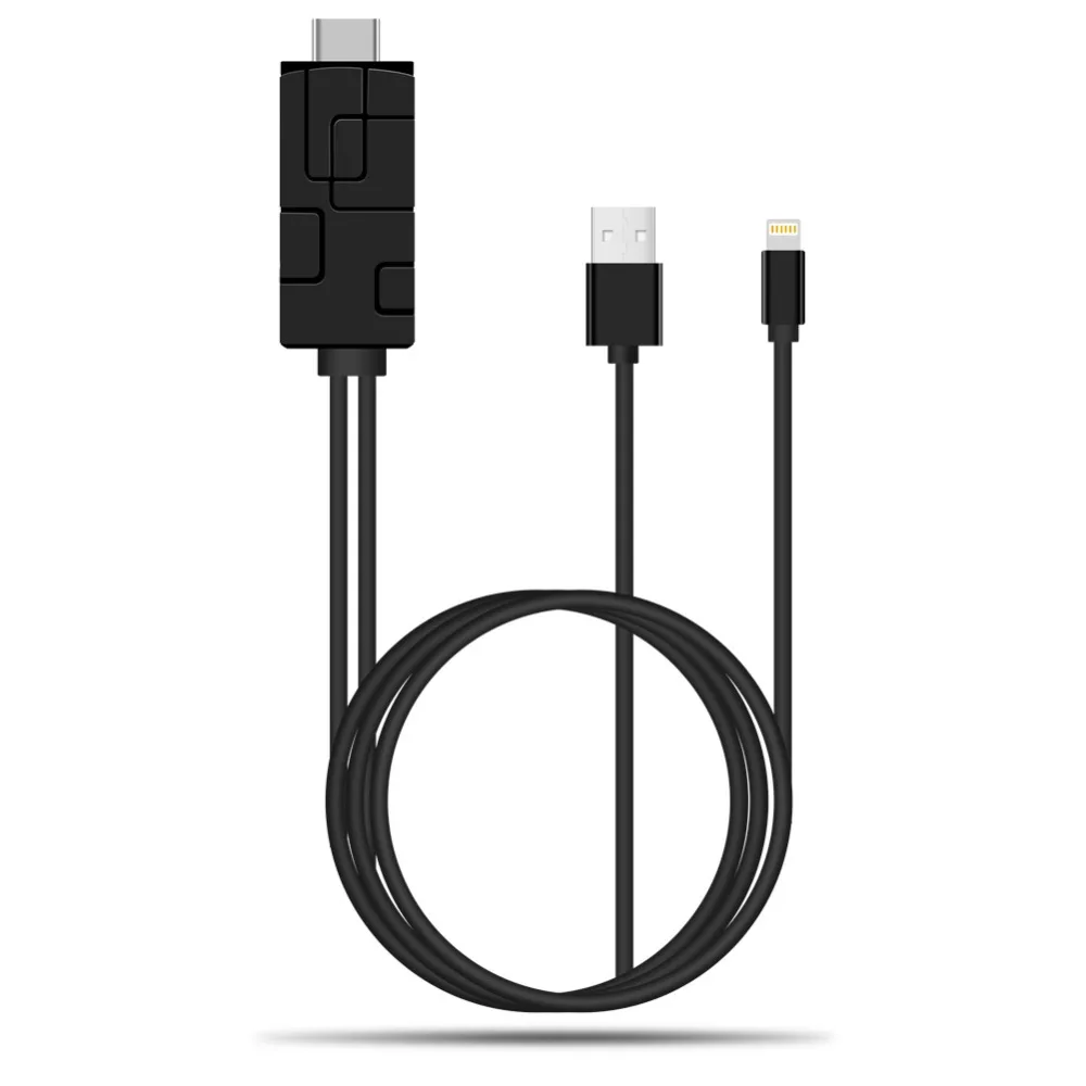 USB 8 Pin to HDMI-compatible HDTV AV Adapter Converter Cable For iOS iPhone 7 6s 6 Plus iPad Air 2 1 Mini 4 3 image 2