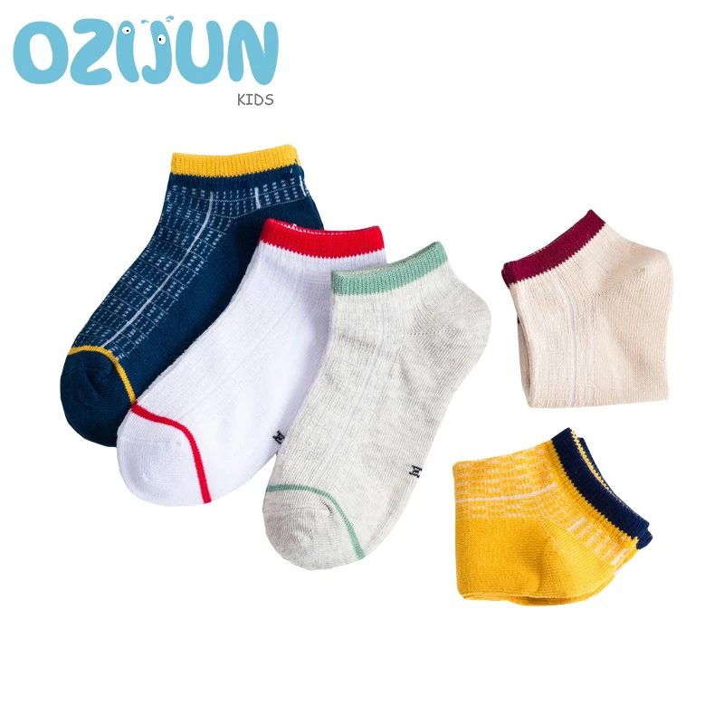 

5pairs/lot New Kids Cotton Socks Boys Girls Baby Fashion Stripe Ankle Summer Socks Cotton Socks Sets Children Clothing 2-8 Years