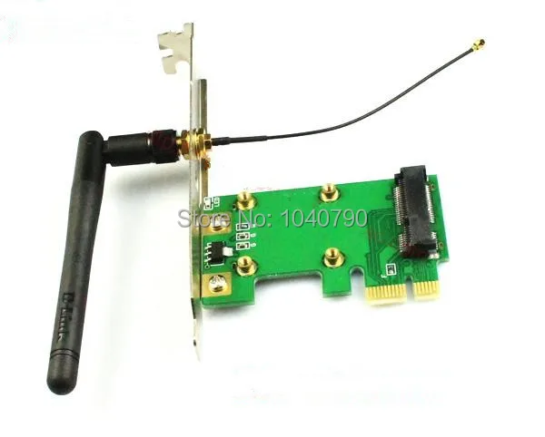 

MiniPCI-E to PCI-E 1x adapter wireless network card adapter card 1 antenna WiFi 1 Shielding