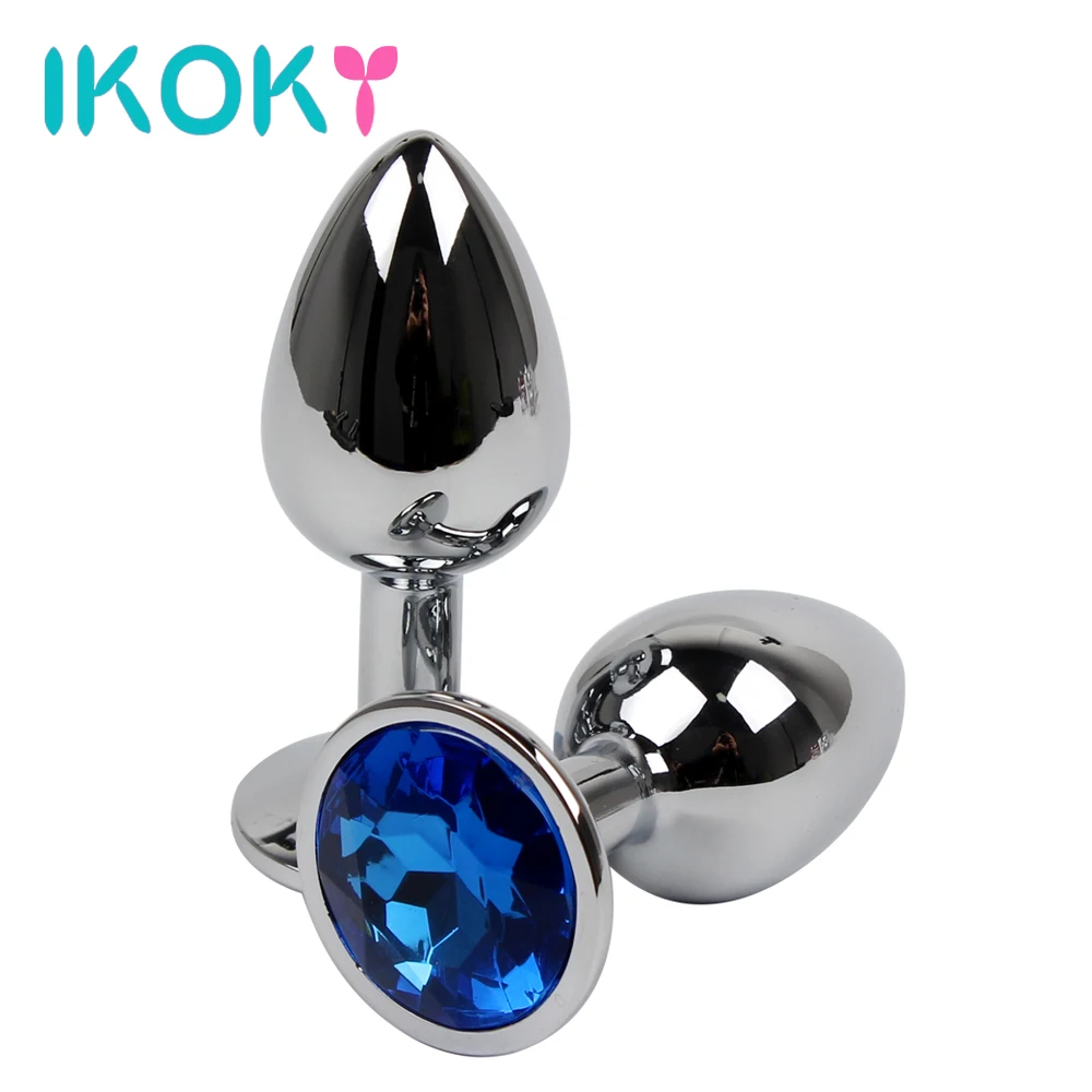 IKOKY Hot Anal Plug Stainless Sex Toys for Woman Man Gay Prostate Massager Adults Products Erotic Beads Butt Plug