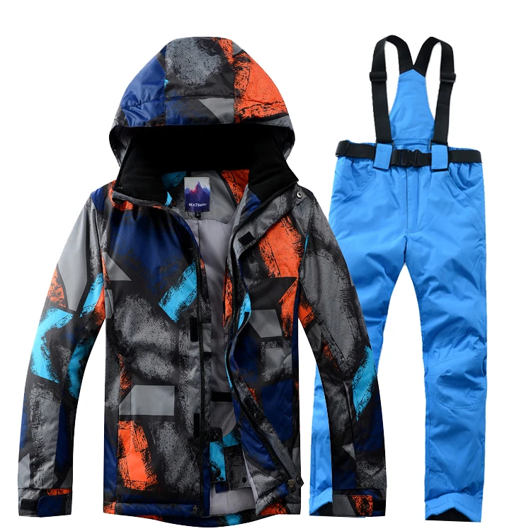 Men Ski Sets Jacket+Pant Waterproof Windproof Thicken Breathable Ski Jacket Climbing Snow Outdoor Warm Ski Suits Clothes