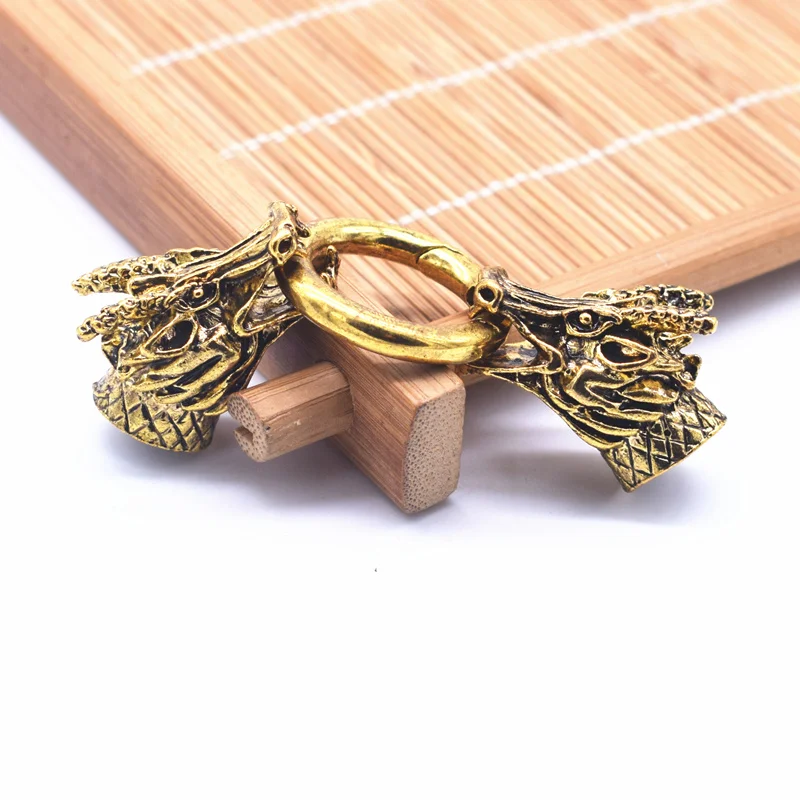 1 set  Retro Dragon head Clasps for Bracelet end connection fastener DIY Jewelry Making Inner Size 8mm