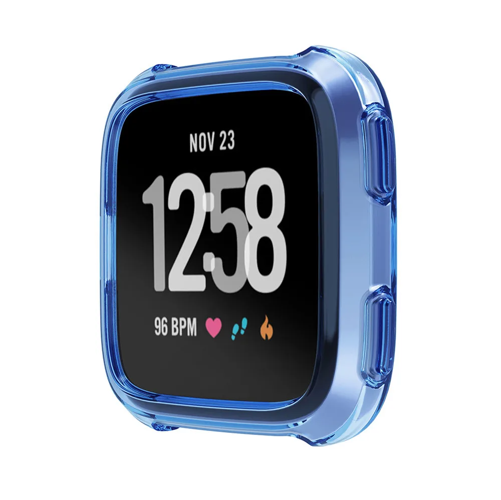 Funda protectora de silicona suave para reloj inteligente Fitbit Versa, accesorios de actividad, marco de carcasa, fundas de reloj de protección completa