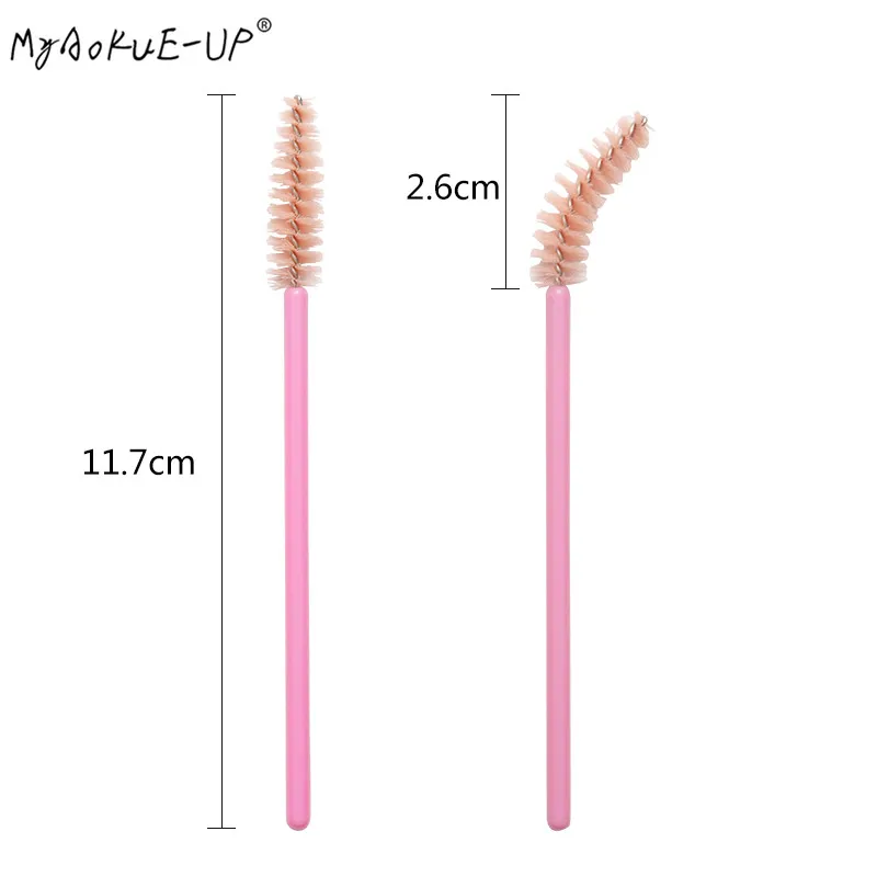 50 Stück Einweg-Nylon-Mascara-Applikatoren Wimpernbürsten für Wimpernverlängerung Damen Make-up Pinsel Werkzeuge – Detail 5