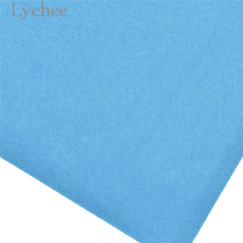 Lychee Life 21x30cm A4 Glitter Felt Fabric Colorful Felt Material DIY Sewing Fabric for Toys Bags Crafts