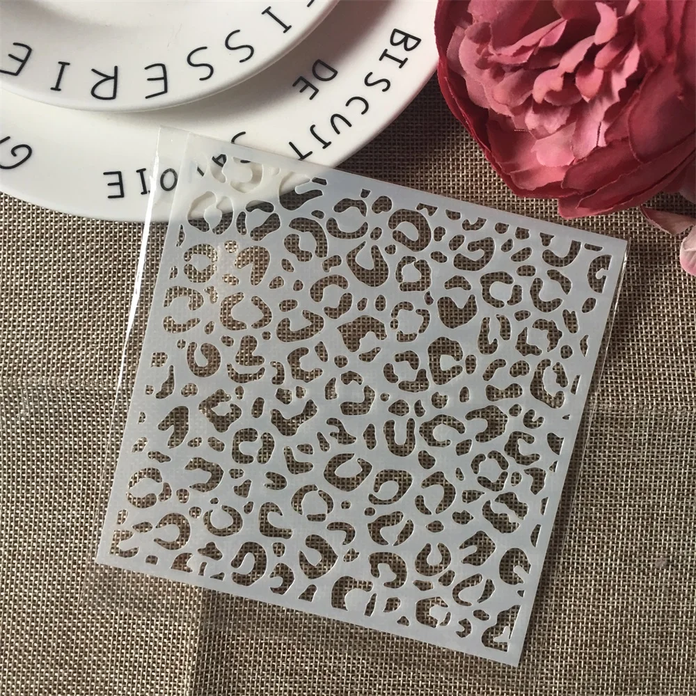 1Pcs 13cm Ink Dot Texture DIY Craft Layering Stencils Wall Painting Scrapbooking Stamping Embossing Album Paper Card Template