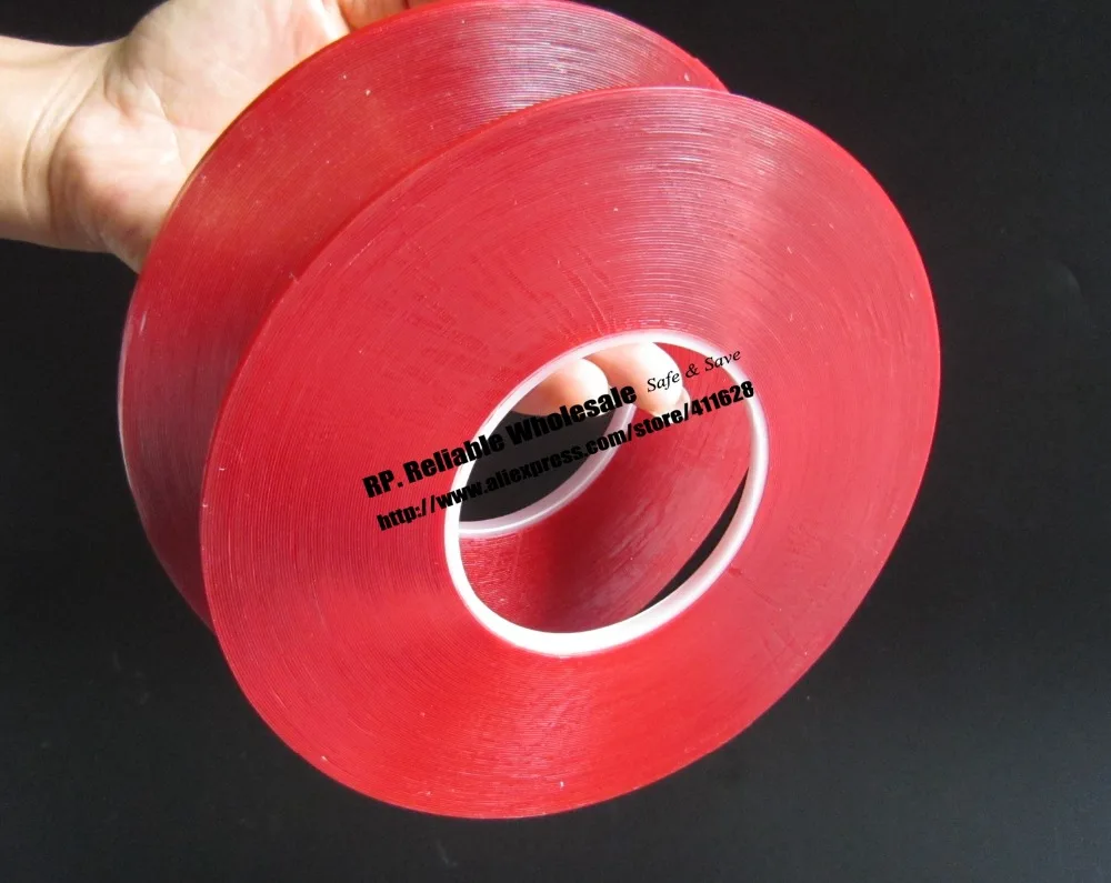 

0.5mm Thick, Clear 4mm or 5mm choose, *33 meters/roll Double Coated Acrylic Adhesive Tape for Glass Car Truck