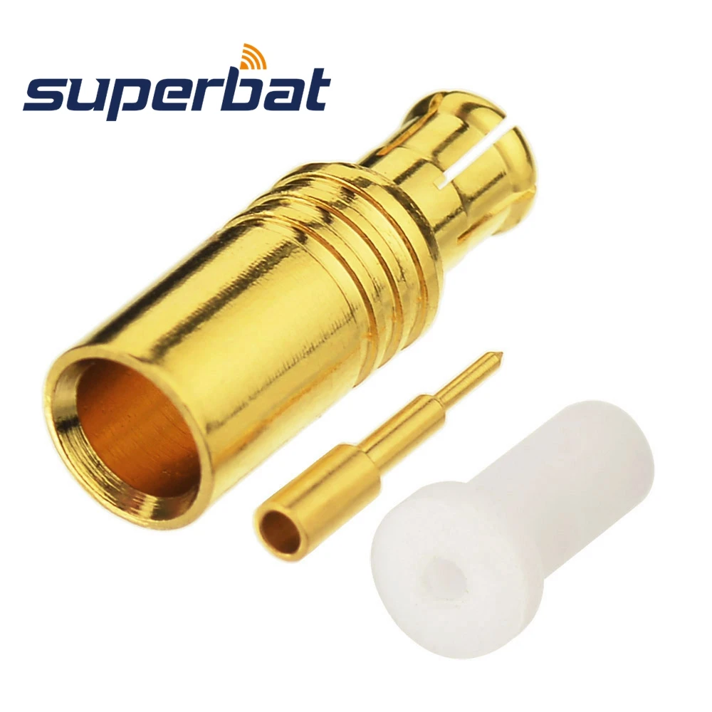 Superbat MCX Male Solder Mount RF Coaxial Connector for 0.141 Inch RG402 Semi Rigid Cable Communication Electronics Part