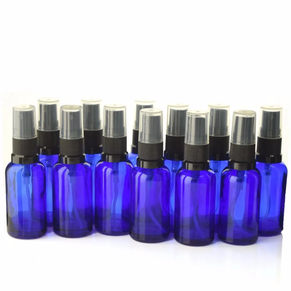 

12pcs 30ml Empty Cobalt Blue Glass Spray Bottles Vaporizador with Fine Mist Sprayer for Essential Oil Perfume Atomizer