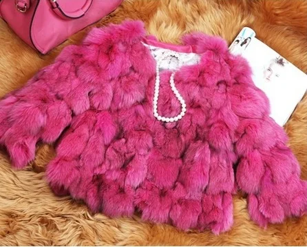 

Free shipping Genuine Fox Fur Coat women's Fox Fur Jacket winter warm luxury fox fur waistcoats plus size J548