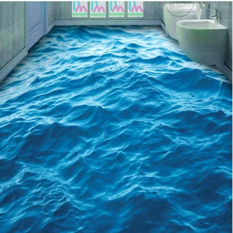 

wellyu Custom large-scale mural 3D floor groundwater surface wave mural background wall brick wallpaper papel de pared parato