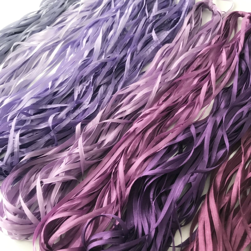 Pure Silk Ribbon for Embroidery Designs, 100% Silk, Solid Color, Soft Hand Feel, Free Shipping, 4mm, 10MTS to 50MTS/Roll