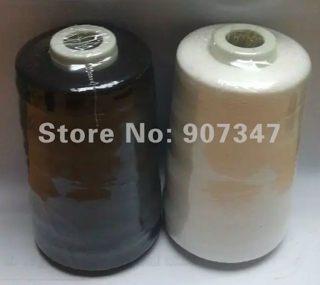 Bobbin fill Sewing Thread with 5000m*4 cones(black  and white available), embroidery bottom thread +free shipping