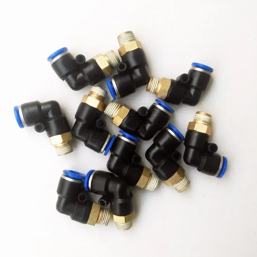 10pcs/lot  Pneumatic Fittings L type 6mm-1/8'' Pipe Fitting PL6-1