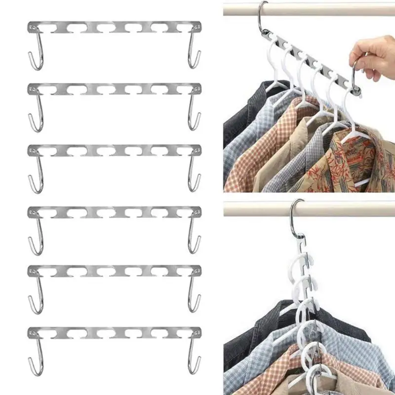 

Multifunctional Magic Clothes Hanging Chain Metal Clothes Closet Hangers Shirts Tidy Hangers Save Space Clothing Organizer