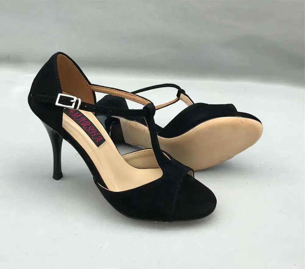 Zapatos de baile de Tango Argentina para mujer, Calzado cómodo y a la moda para boda y fiesta, con suela dura de cuero, T62103A-BS