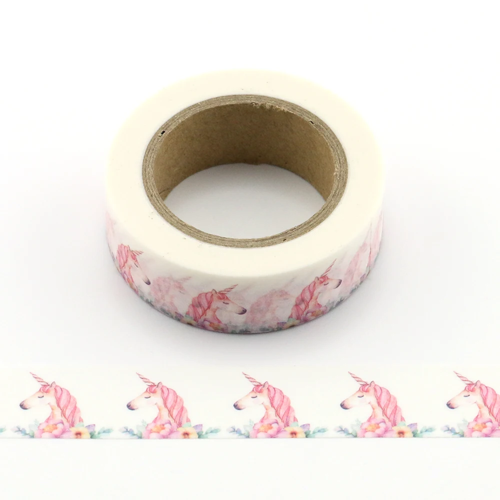 Cute Kawaii Cartoon Unicorn Masking Washi Tape Decorative Adhesive Tape Decora Diy Scrapbooking Sticker Label Stationery