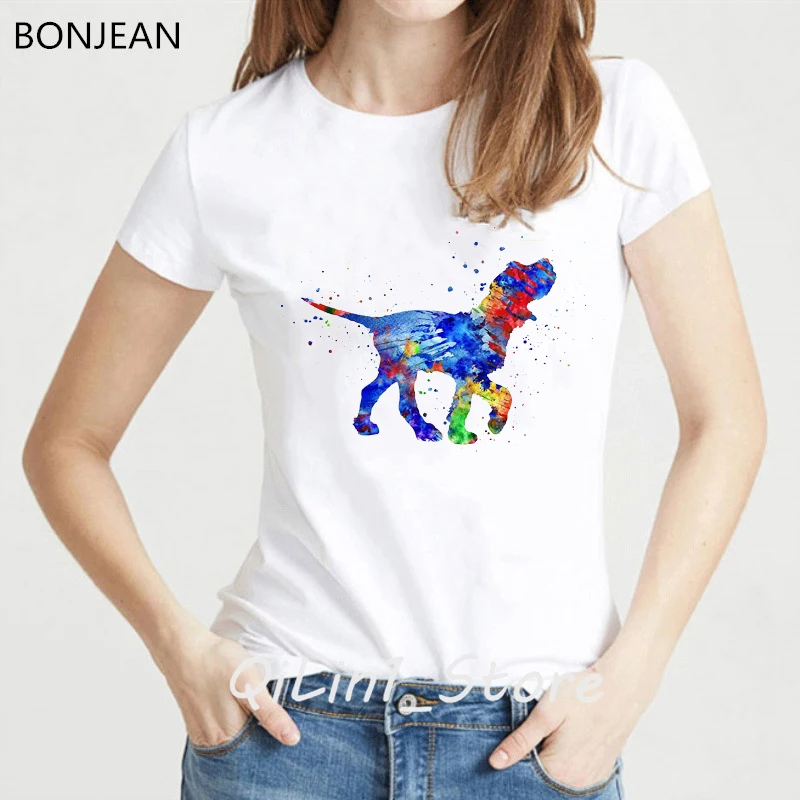 Pretty Italian Spinone Watercolor T-Shirt Summer Women Tee Shirt Femme Funny Dog Lover Design Girl Tops Tshirt Female Tumblr