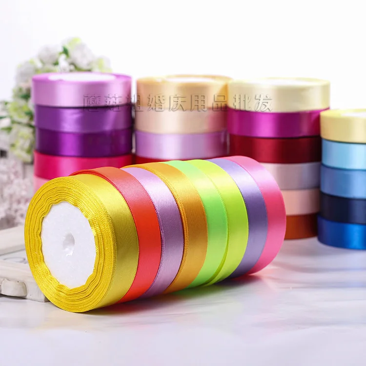 Hot 20 mm ribbon wedding celebration supplies custom fabric ribbon DIY gift birthday party decoration ribbons cake packaging