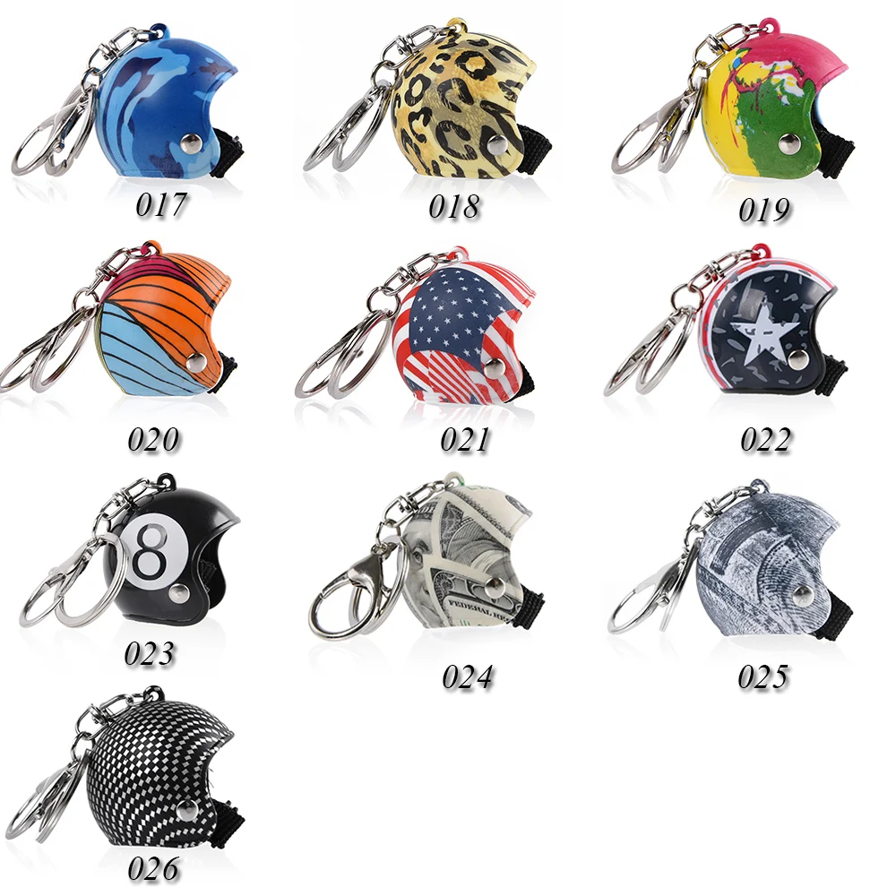 1 Pc Creative Car Motorcycle Bicycle Helmet Key Chain Ring Keychain Keyring Key Fob Pendant Xmas Christmas Women Mens Gift Toy