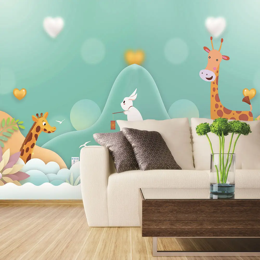 Custom wallpaper mural Nordic forest elk bedroom wall decoration - high-grade waterproof material