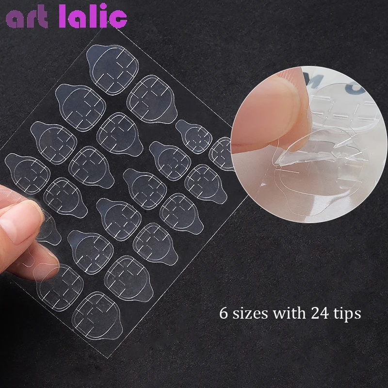 Double Side False Nail Art Adhesive Tapes, Transparent Glue Sticker, DIY Professional Fake Press , Makeup Tools, 10 Sheets image 3
