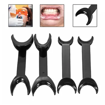 4 STUKS Tandheelkundige Tool T-vorm Intraorale Wang Lip Retractor Opener Dubbele Hoofd Orthodontische Tanden Mond Opener Maat Klein + Grote