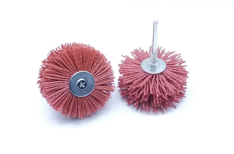 New 85*40mm Ren Nylon Abrasive Wire Grinding Wheel Nylon Bristle Brush for Wood Furniture Tree-root carving Stone carving