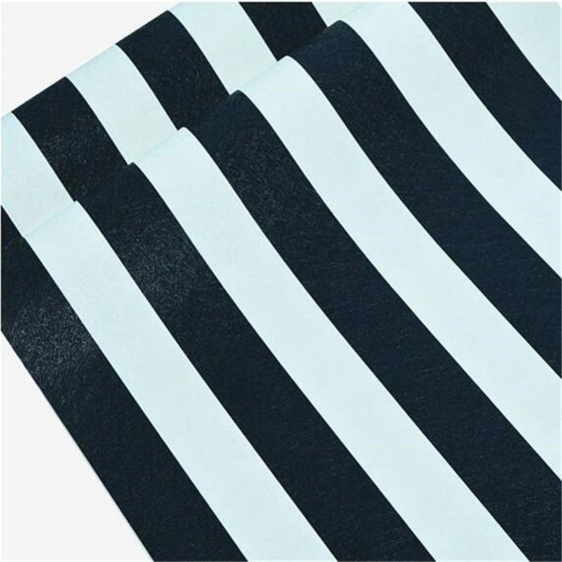 wellyu Simple Papel de parede Scrub Vertical Striped Black White Restaurant Milk Tea Shop Wallpaper Garment Shop Lobby Wallpaper